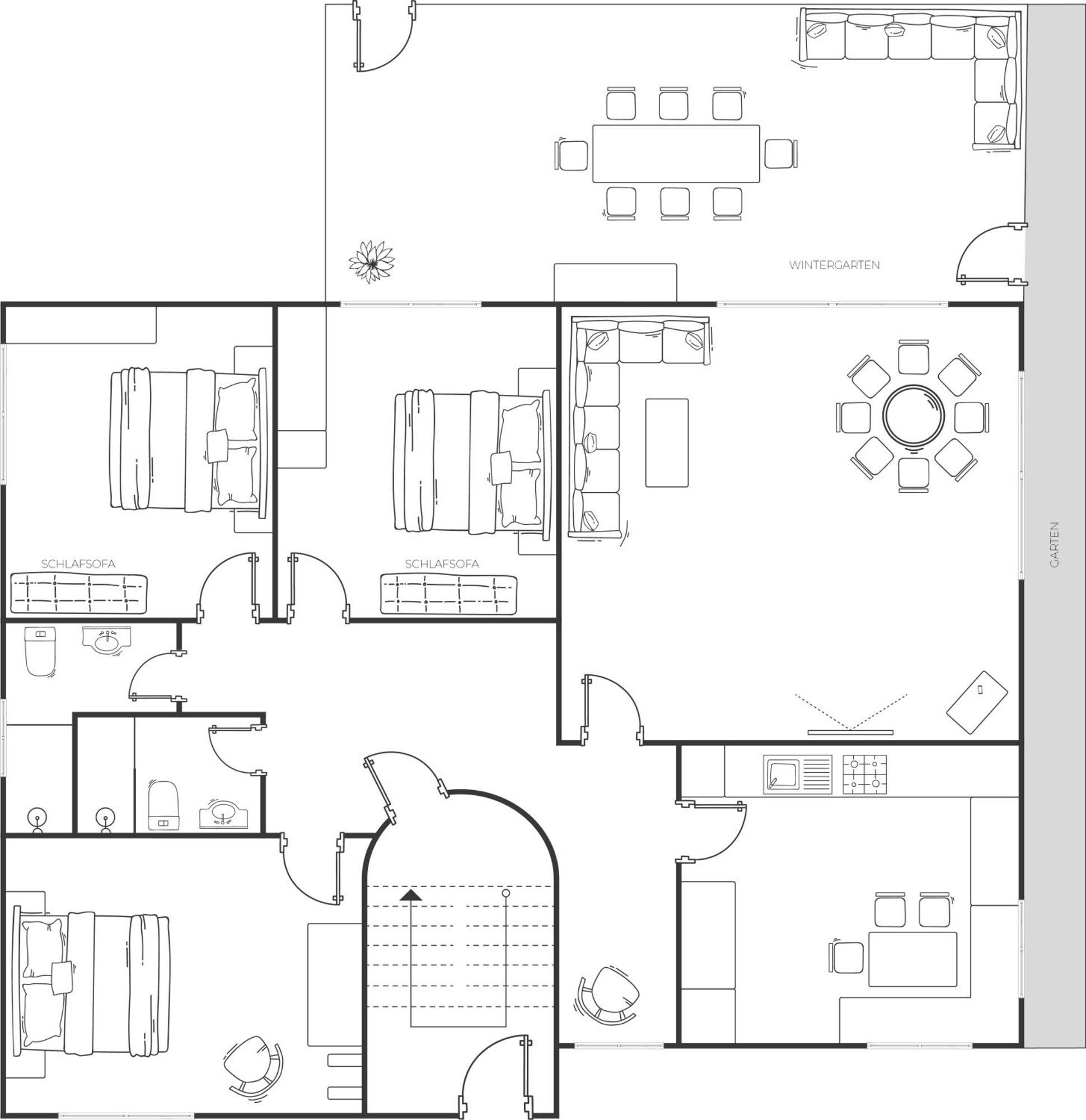לאנגנפלד Appartement Rosengarten חדר תמונה